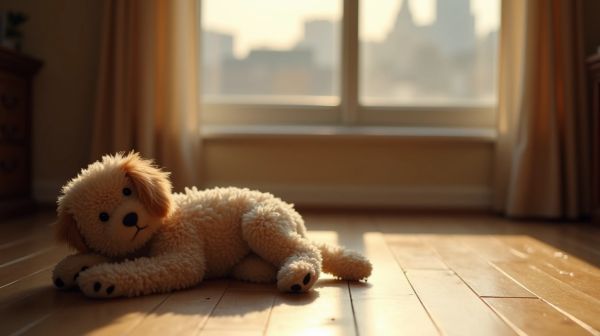 Une peluche apaisante pour rassurer ton chien seul à la maison